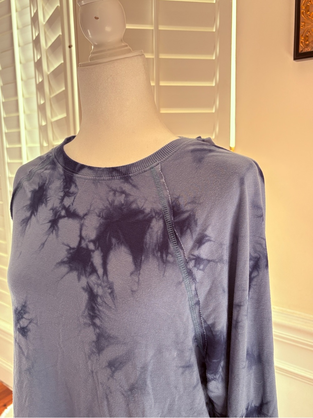 JoyLab Navy Tie-Dye Pullover Sweatshirt - Picture 5 of 8